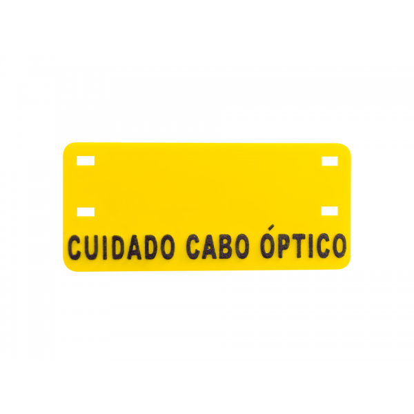 PLAQUETA DE IDENTIF.OTICA EM RELEVO